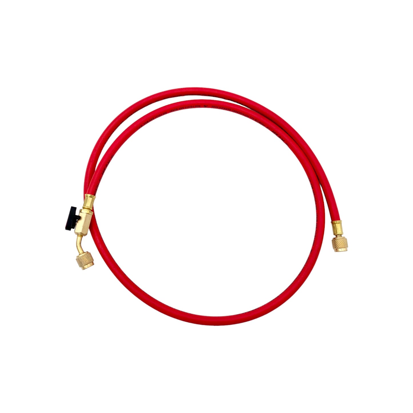 EV-159 60" Red Refrigerant Discharge Hose with Ball Valve (FxF)