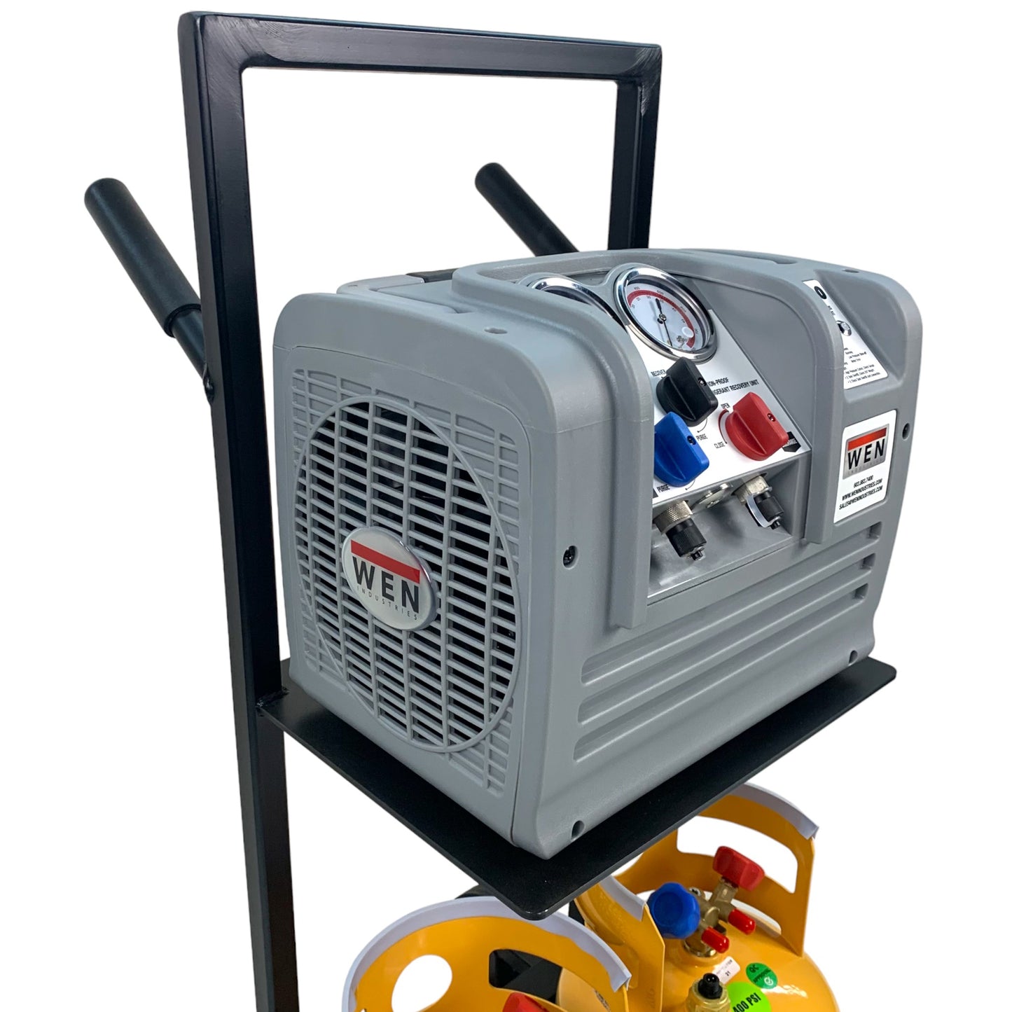 EV400 Cart Dual R-134a/R1234yf WEN 1.33 HP, 2 Cylinder, Ignition-Proof Refrigerant Recovery Machine