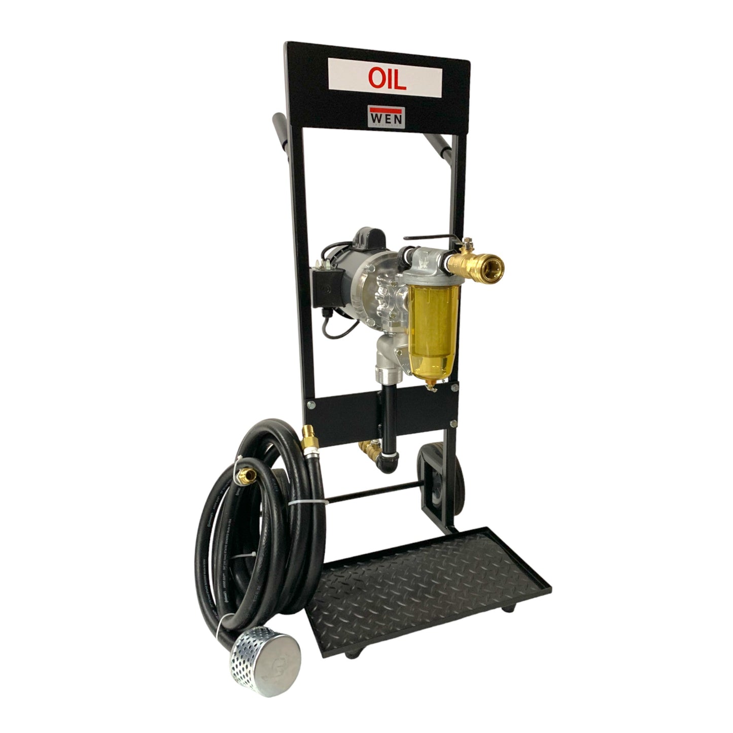 WEN200TS-115V Accelerator Mobile Fluid Transfer System with Heavy Duty 115v Gerotor Pump - Oil