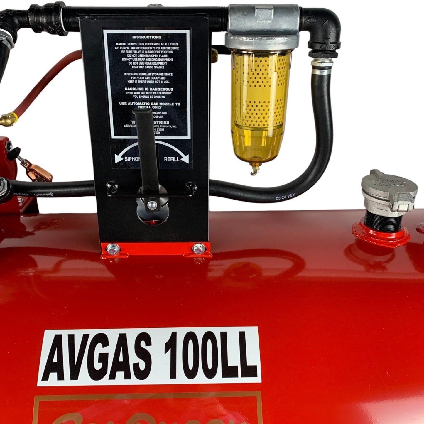 Defuel/Refuel AVGAS Buggy with Heavy Duty Diaphragm Air Pump